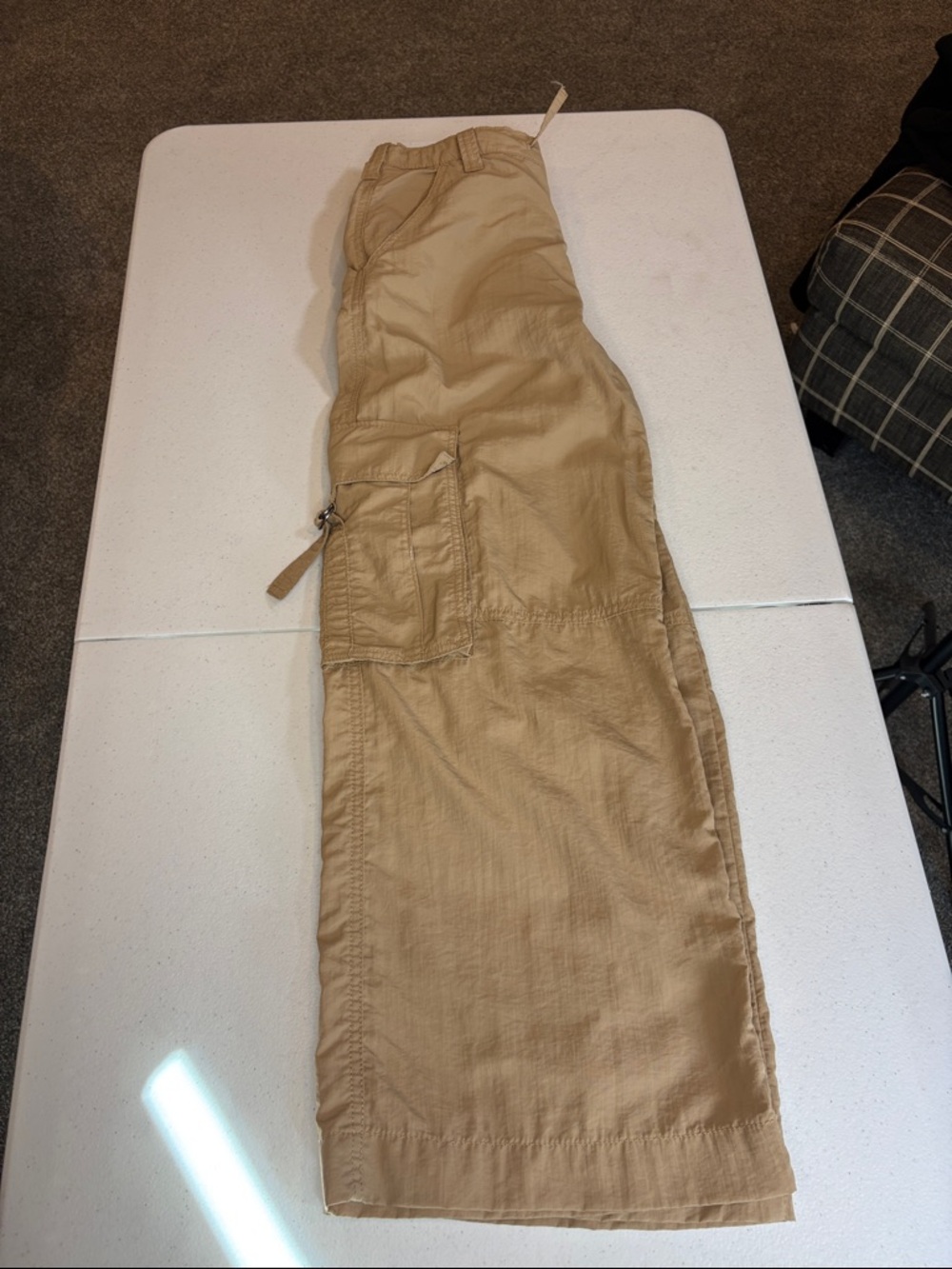 H&M Kids Khaki Cargo Wide Leg Pants with Side Pocket